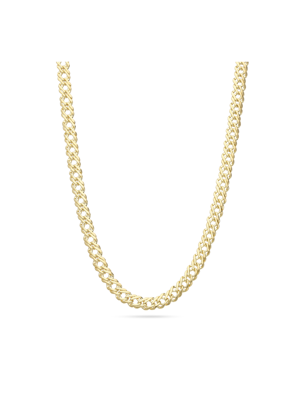 Braided gold-plated necklace
